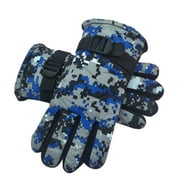 Icvfdpl Kids Gloves Mittens Winter Warm Windproof Cold Weather Outdoor Sports Snow Ski 8-12 Years For Boys Girls Youth